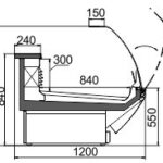 Витрина Symphony MG 120 fish PS/OS/self/T/T2 M/A Hitline