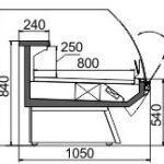 Витрина Symphony luxe MG 100 deli T/T2 M Hitline