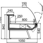 Витрина Symphony luxe MG 100 deli T/T2 M Hitline