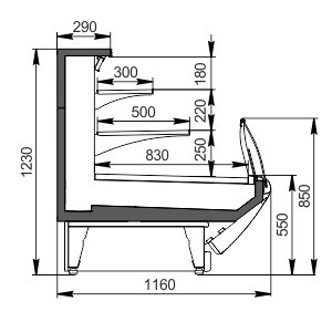 Витрина Symphony MG 120 cascade M Hitline