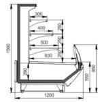 Витрина Symphony MG 120 cascade M Hitline