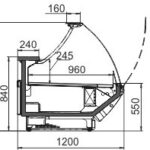 Витрина Symphony MG 120 deli OS M Hitline