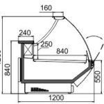 Витрина Symphony MG 120 deli OS M Hitline