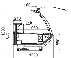 Витрина Symphony MG 120 deli PS/self M Hitline