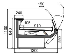 Витрина для замороженных продуктов Symphony MG 120 LT PS/self/T/T2 M Hitline