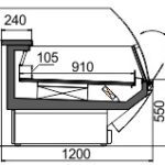 Витрина для замороженных продуктов Symphony MG 120 LT PS/self/T/T2 M Hitline