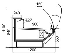 Витрина Symphony MG 120 deli T/T2 M Hitline