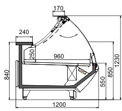 Витрина Symphony MG 120 deli convertible M Hitline