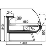 Витрина Symphony luxe MG 120 deli T/T2 M Hitline