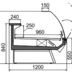 Витрина Symphony luxe MG 120 deli T/T2 M Hitline