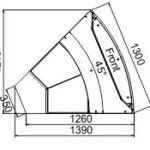 Витрина Missouri cold diamond MC 125 deli PS/self M  угловые элементы Hitline