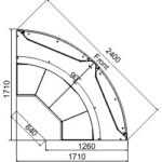 Витрина Missouri cold diamond MC 125 deli PS/self M  угловые элементы Hitline