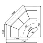 Витрина Missouri cold diamond MC 125 deli PS/self M  угловые элементы Hitline