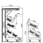 Холодильная горка Louisiana roll-in VF MV 115 MT O M Hitline