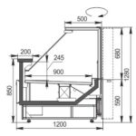 Витрина Missouri MC 120 deli RS M Hitline