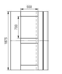 Витрина Symphony luxe NG 120 heat HS L Hitline