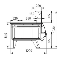 Витрина Symphony luxe NG 120 heat HS L Hitline