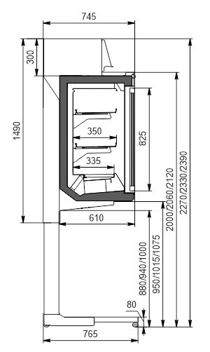 Витрина для замороженных продуктов Kansas VАV 076 HLT D Hitline