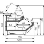 Витрина Symphony MG 120 combi M Hitline