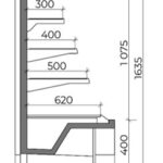Полувертикальные холодильные горки Katran H-1600