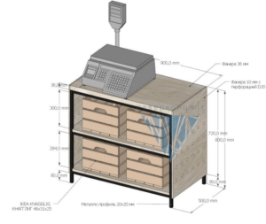 Стол для весов Тип 1 (изготовление на заказ)