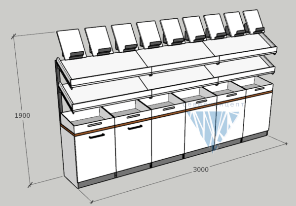 Хлебный стеллаж тип 1 (изготовление на заказ) 
