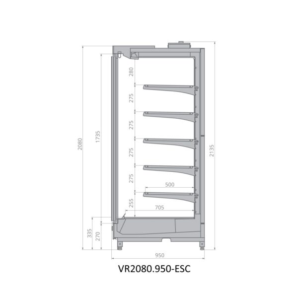 Холодильные горки VR ESC Brandford с энергосберегающими дверцами