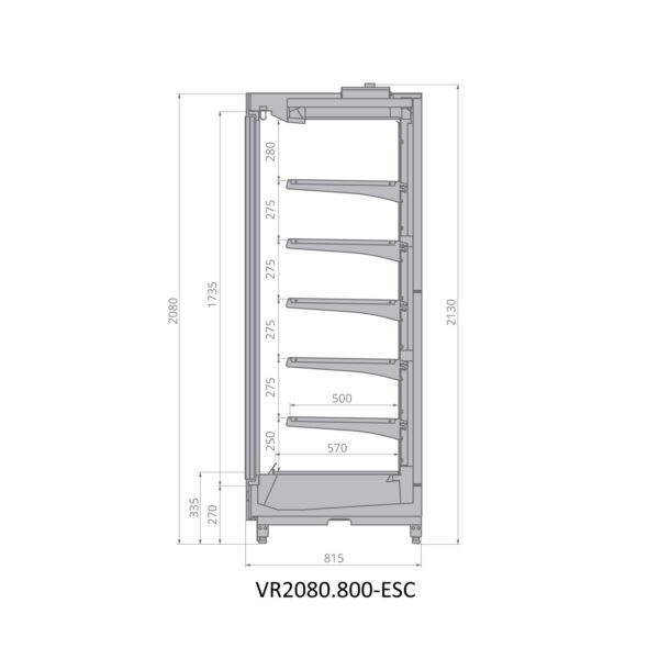 Холодильные горки VR ESC Brandford с энергосберегающими дверцами