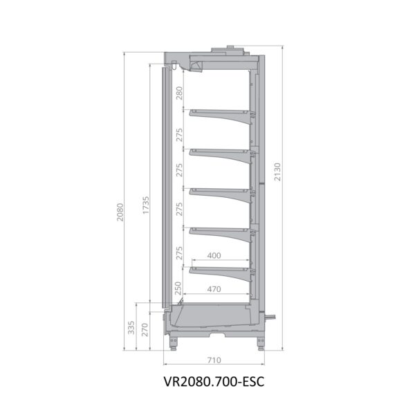 Холодильные горки VR ESC Brandford с энергосберегающими дверцами