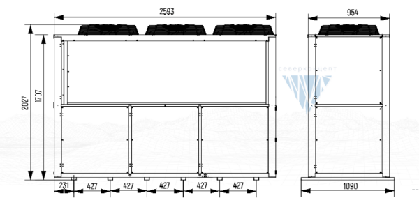 Компрессорно-конденсаторный блок ССB7V35 4xTAG4561z Intercold 