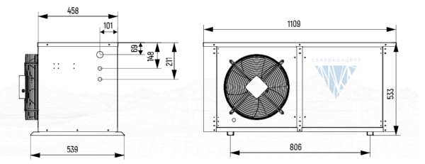 Компрессорно-конденсаторный блок ССВM33 TAJ4517 Intercold