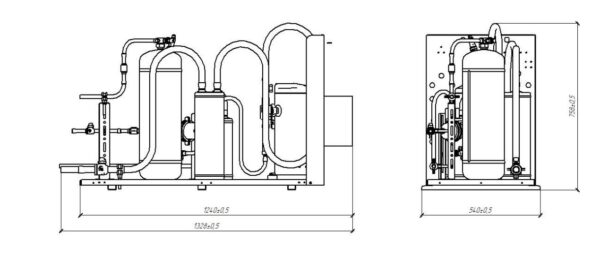 Однокомпрессорный агрегат на базе компрессора Invotech M UCF-S-YM210E1G F2 на раме 