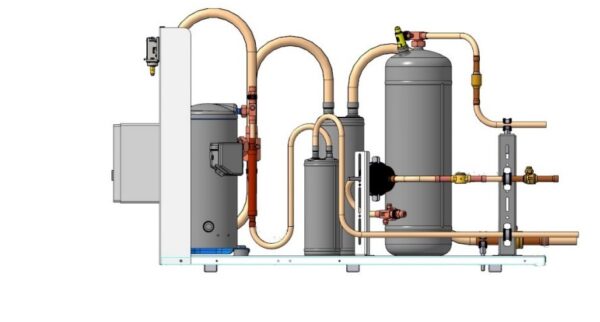 Однокомпрессорный агрегат на базе компрессора Invotech L UCF-S-YF20E1G F2 на раме