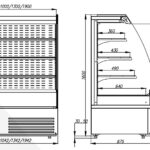 Пристенная холодильная горка Carboma 1600/875 ВХСп-1,3 (cтеклопакет)