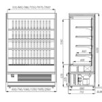 Пристенная холодильная горка Carboma Cube 1930/710 ВХСп-1,0 (FС20-07 VM 1,0-2 9006-9005)