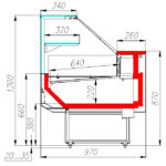 Холодильная витрина Carboma ВХС-2,0 GC95 (GC95 SM 2,0-1 KombiLux / INOX)