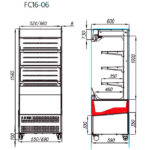 Пристенная холодильная горка Carboma FC16-06 VM 0,7-2 0430