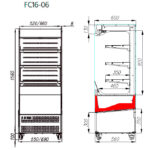 Пристенная холодильная горка Carboma FC16-06 VM 0,6-2 0430