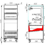 Пристенная холодильная горка Carboma FC14-06 VM 0,6-2 0430