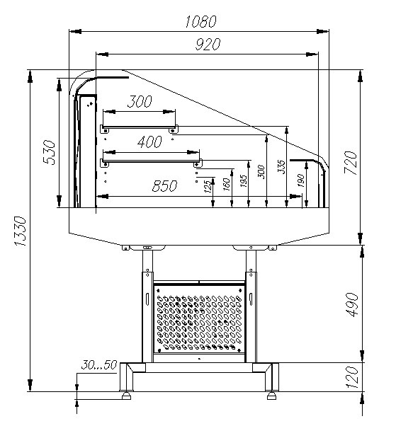 Витрина холодильная Carboma PF11-13 VM 1,25-2 (9006)