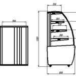 Кондитерская витрина Carboma ВХСв-0,9 Д (Техно)