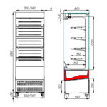 Пристенная холодильная горка Carboma FC18-06 VM 0,6-2 0430