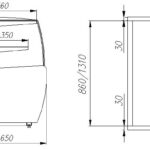 Кондитерская витрина Carboma K70 VM 1,3-12 LIGHT (ВХСв - 1,3д MINI)