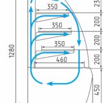 Кондитерская холодильная витрина Carboma ВХСв - 1,3д Люкс (K70 VV 1,3-1 STANDARD)