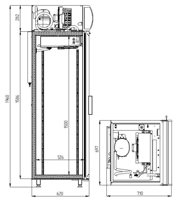 Морозильный шкаф Polair DB105-S