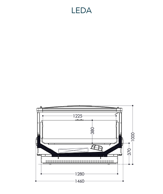 Морозильный бонет-остров LEDA