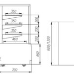 Витрина кондитерская K70 VV 0,9-1 STANDARD 9006-9005 (ВХСв-0,9д Carboma Люкс ТЕХНО)