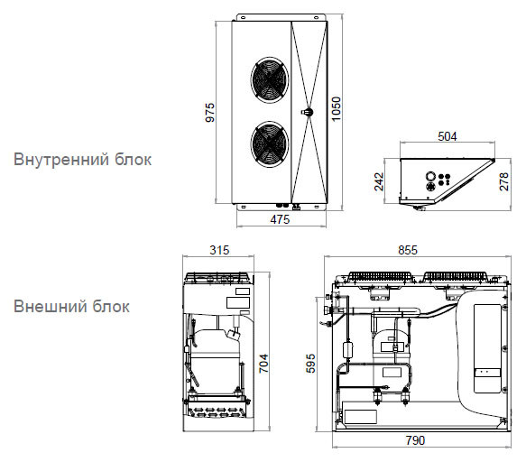 Сплит-система среднетемпературная Polair SM226P Professionale